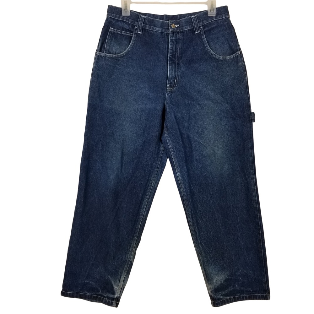 Marithe Francois Girbaud Carpenter Jeans Mens 34 Blue Baggy Vintage 90s Denim